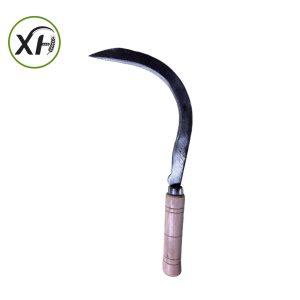 10” High Quality Carbon Steel Garden Farming Tool Grass Tooth Curved Sickle with Wooden Handle Sickle